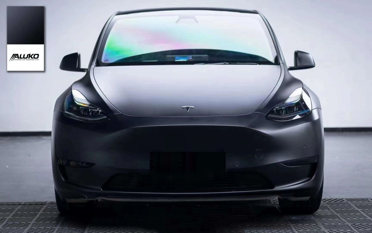 Tesla Model 3 Wrap-Super Matte Deep Black