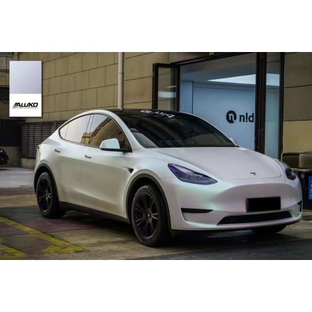 Tesla Model Y Wrap - Matte Aurora Pearl