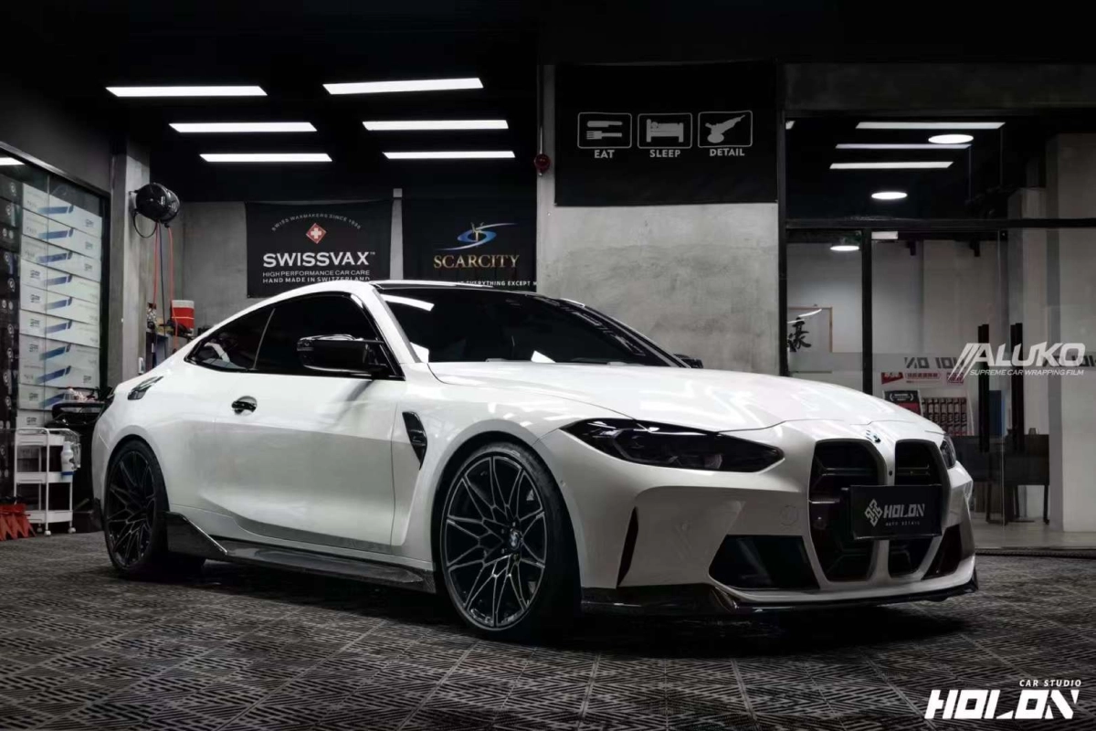 BMW M4 Wrap - Super Gloss Crystal White