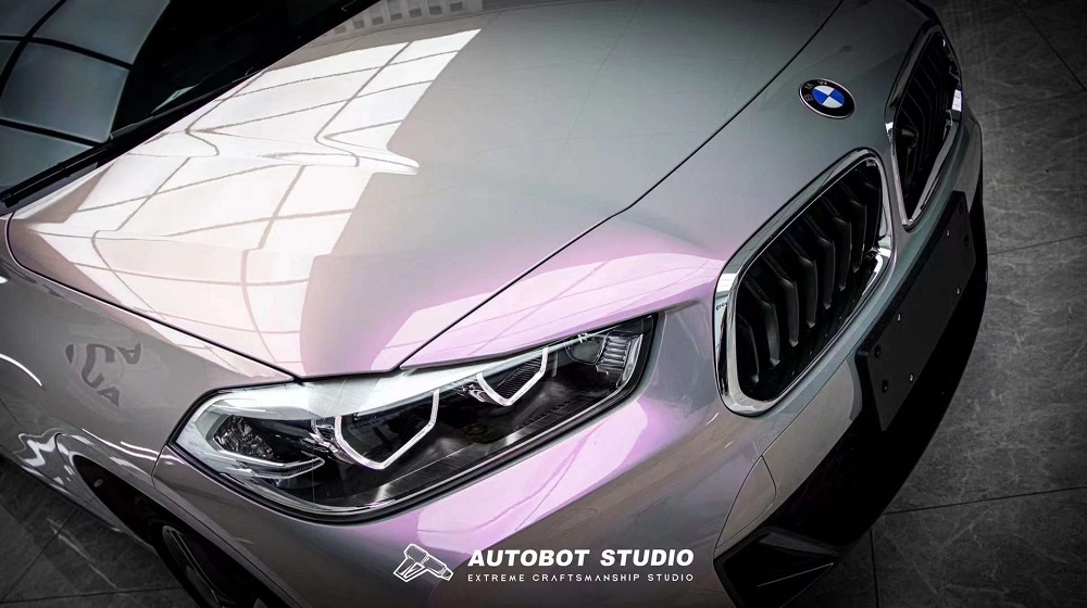 BMW X2 Wraps - Metallic Twin Candy Gray Red