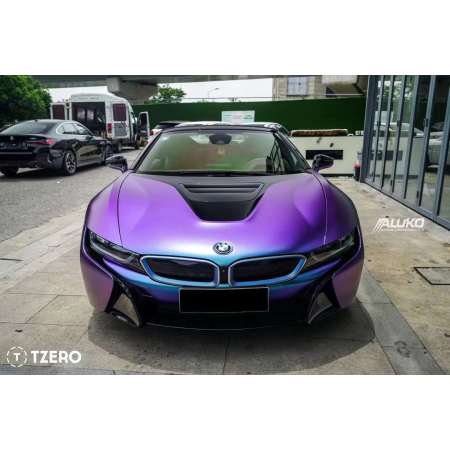 BMW i8 Wrap - Matte Diamond Purple Blue