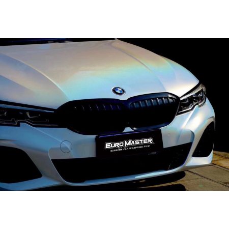 BMW 3 SERIES Wrap - Rainbow Holographic White Vinyl Wrap
