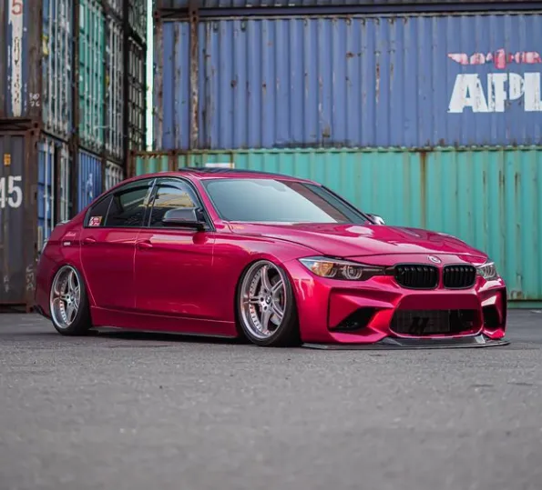 Gloss Metallic Vampire Red Car Vinyl Wrap  Feedback From Superstar