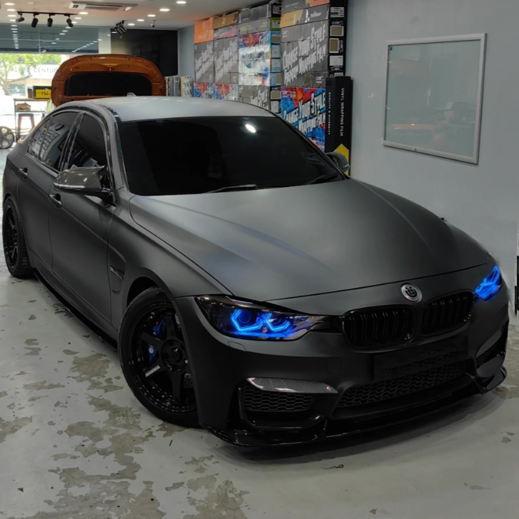 Matte Black Car Vinyl Wrap