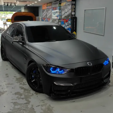 Matte Black Car Vinyl Wrap