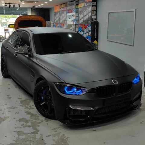Matte Black Car Vinyl Wrap