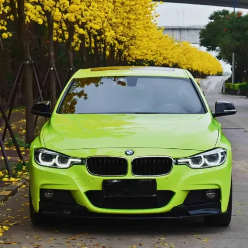  Gloss Fluorescent Green Car Vinyl Wrap From Carwraponline