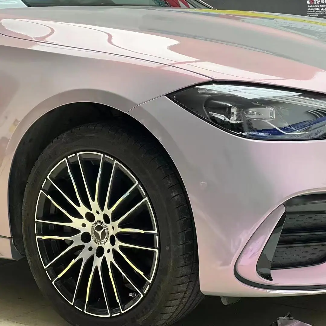 Gloss Metallic Twin Candy Gray Red Car Vinyl Wrap is a type of Colorflow Shifting Vinyl Wrap, it is a Premium Wrapping Cast Film and a high-gloss vinyl, and satin with a color shift effect.