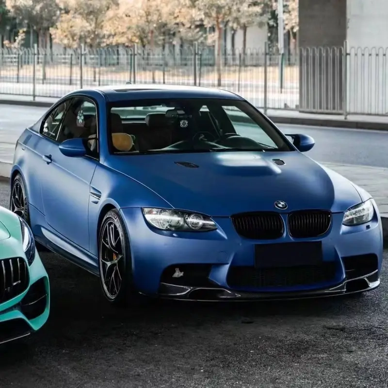 Matte Chrome Blue Car Vinyl Wrap