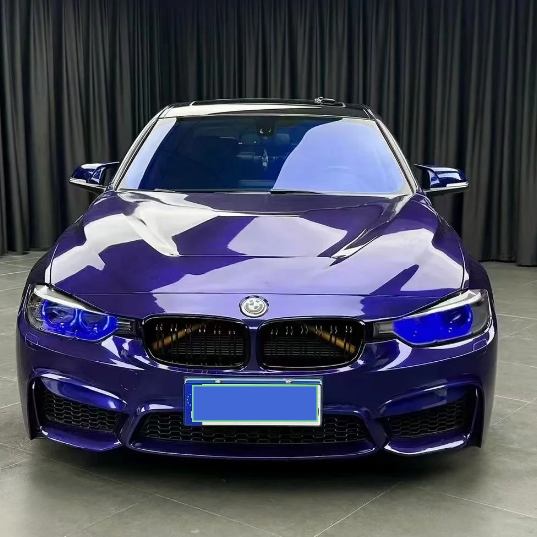 The BMW Gloss PET Royal Indigo Blue Car Vinyl Wrap is an excellent choice for automotive enthusiasts looking to give their vehicles a fresh look. 