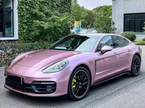 Porsche BMW Tesla Benz Gloss PET Bentley Passion Pink Car Vinyl Wrap