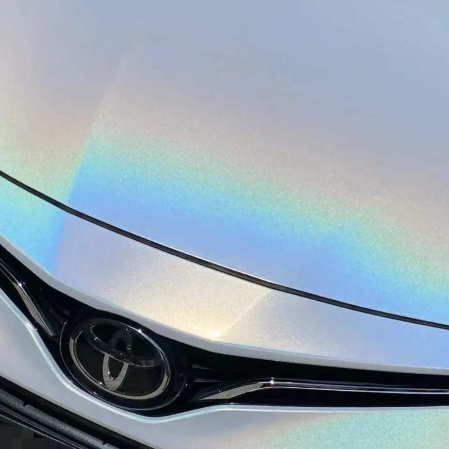 When there's no sunlight, Matte Laser White Car Vinyl Wrap is understated and textured silver;When the sun covered the car, Matte Laser White Car Viny is the spokesman of sunshine, is a sunny rainbow.
