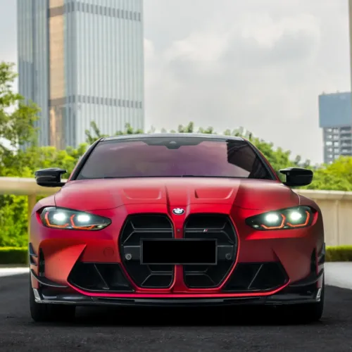 The color variations of Matte Romance Red Car Vinyl Wrap