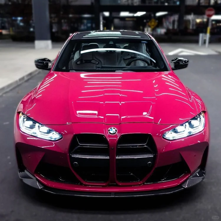 The Super Gloss Rose Red Car Vinyl Wrap is made from durable, high-quality PVC, this wrap offers a seamless, bubble-free application and long-lasting protection for your vehicle's paint.
