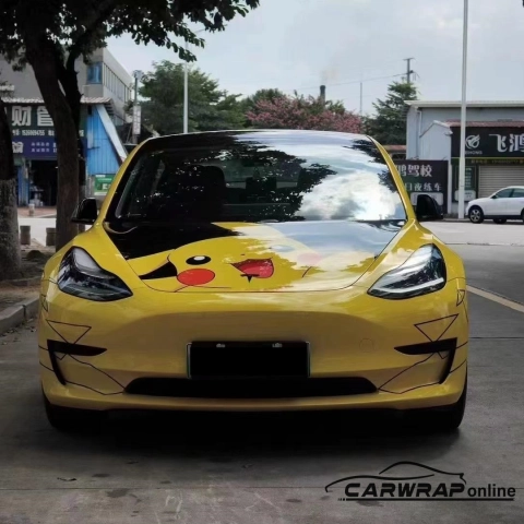 Pikachu Custom Colorful Car Vinyl Wraps