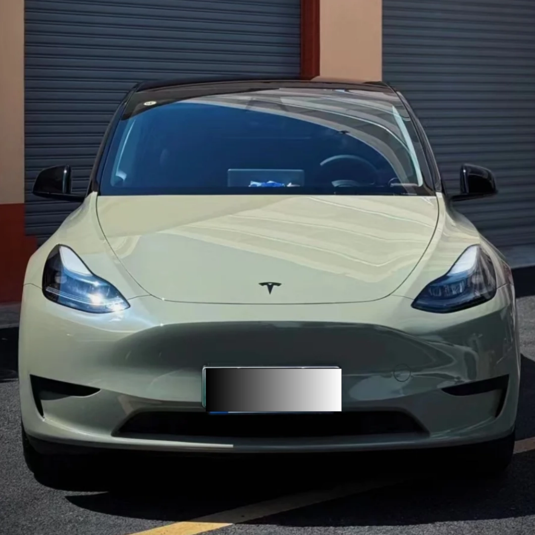 The Super Gloss Khaki Grey Car Vinyl Wrap is made from durable materials, this wrap protects your car's paint job from scratches and fading while offering easy installation and removal.