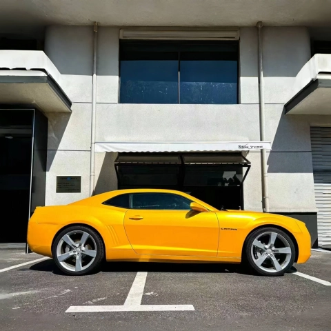 Gloss PET Metal Paint Yellow Car Vinyl Wrap