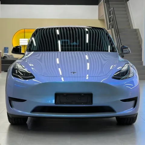 Tesla Gloss Fancy Rock Grey Color Fliper Car Vinyl Wrap