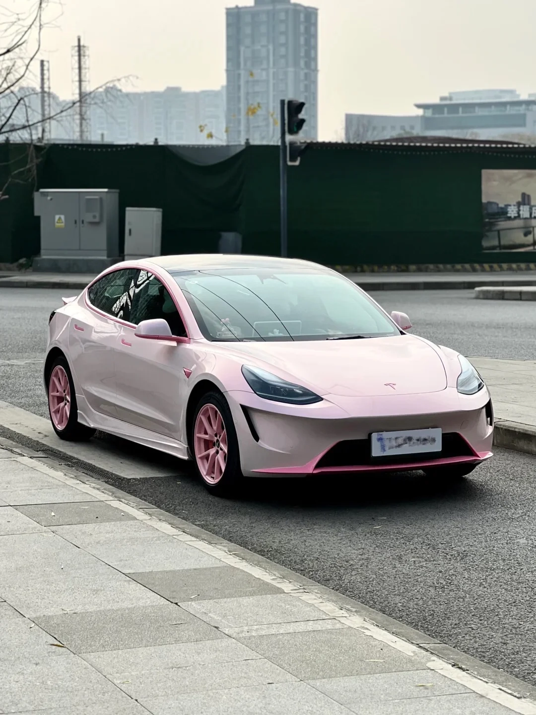 Gloss Flower Yue Fen Diamond Pollen Pink Car Vinyl Wrap