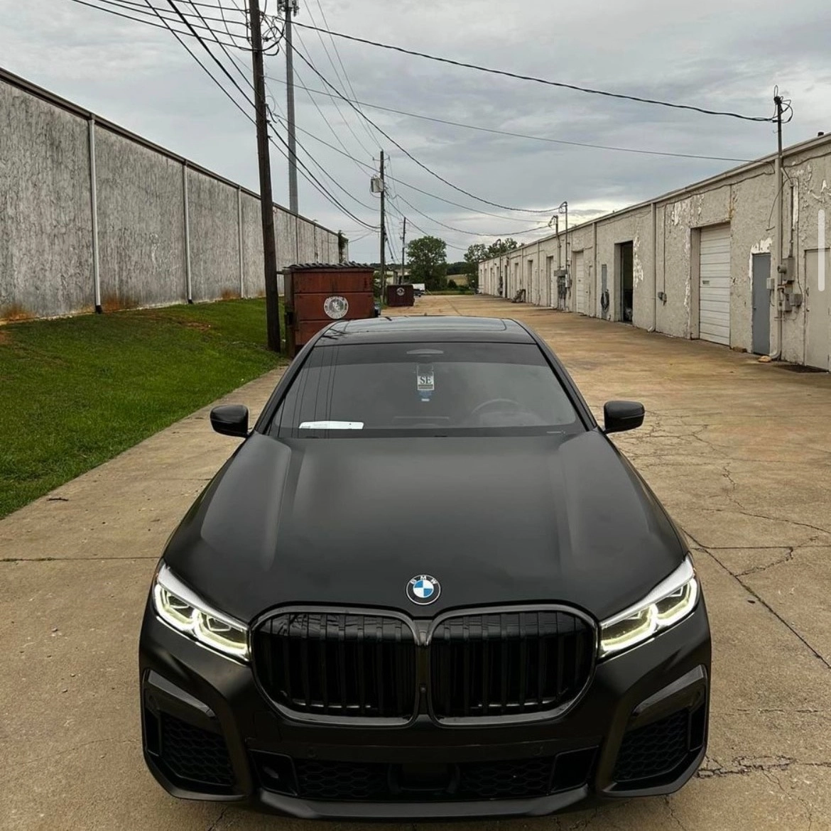 BMW Satin Black Car Vinyl Wrap