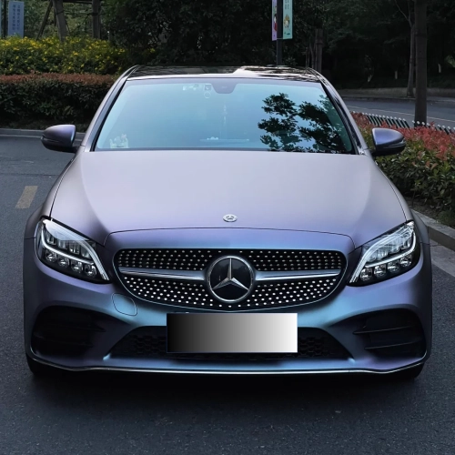 Carwraponline Benz Matte Capri Purple Grey Car Vinyl Wrap 