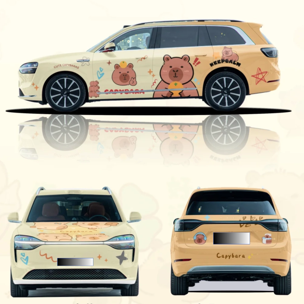 A Customized Capybara Customized Vinyl Wrap for Your Car