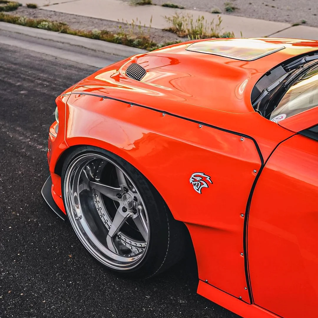 Elevating My Dodge Widebody with a Super Gloss Lava Orange Car Vinyl Wrap