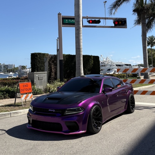 Hellcat's feedbacks about Carwraponline's Gloss Metallic Grape Purple Car Vinyl Wrap