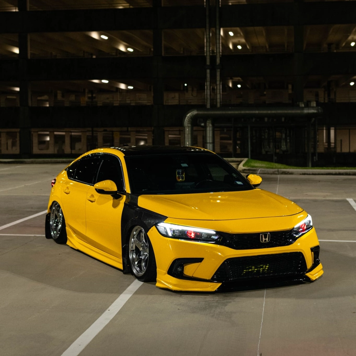 Honda Vinyl Wrap---Gloss Sunflower Yellow Car Vinyl Wrap