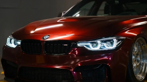 Transform Your Ride with Gloss Metallic Vampire Red Car Vinyl Wrap - Carwraponline.com