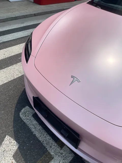 Transform Your Car with PET Metal Cherry Pink Vinyl Wrap