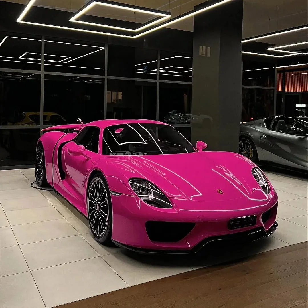  Glossy Crystal Rose Red Car Vinyl Wrap