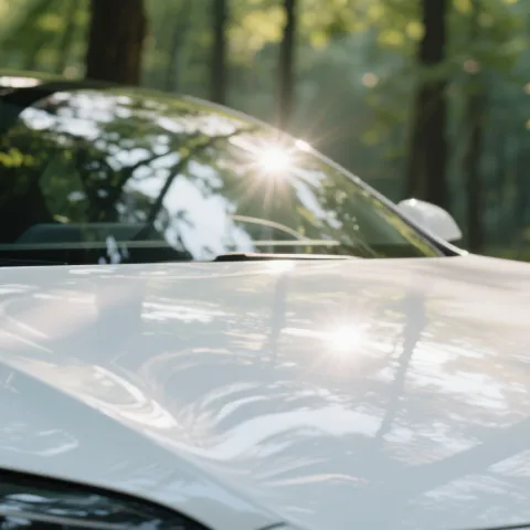 PET Pure Metal White Car Vinyl Wrap