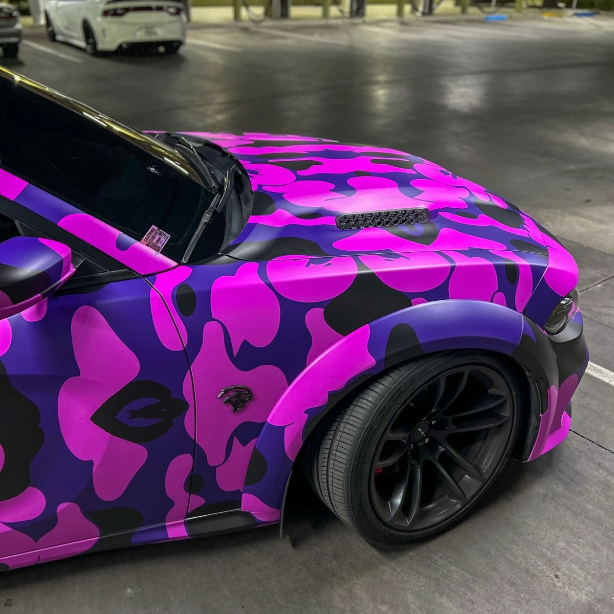 Hellcat Purple Camo Custom Car Vinyl Wrap