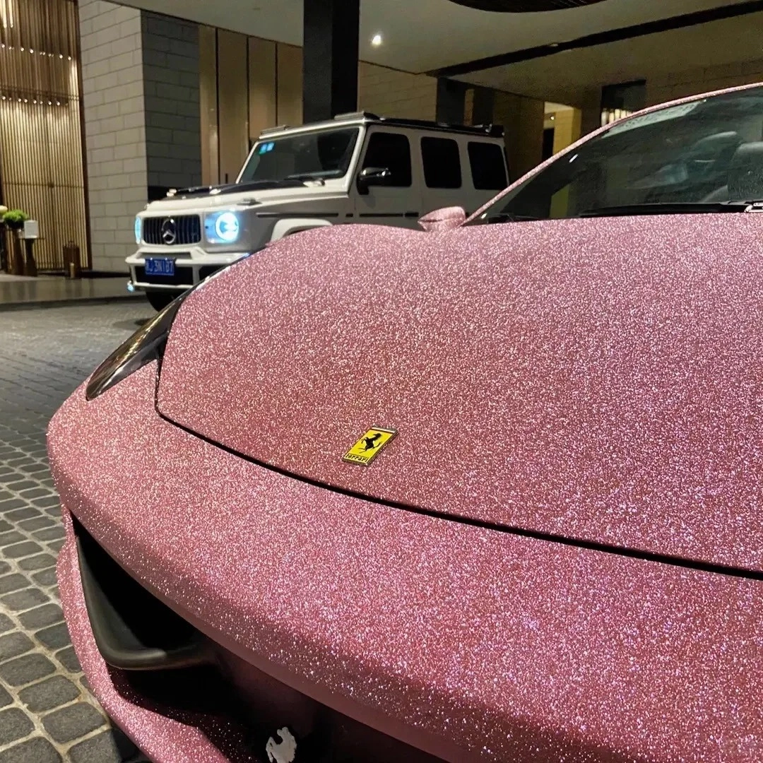 Super Diamond Pink Car Vinyl Wrap