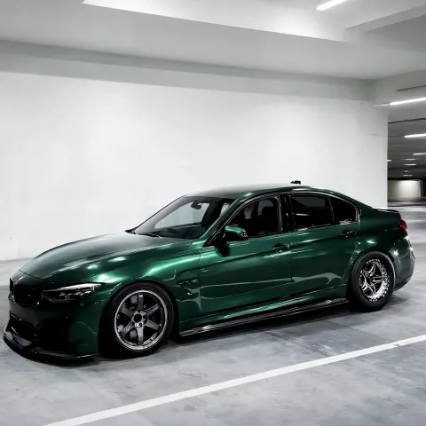 Gloss Metallic Midnight Green Car Vinyl Wrap
