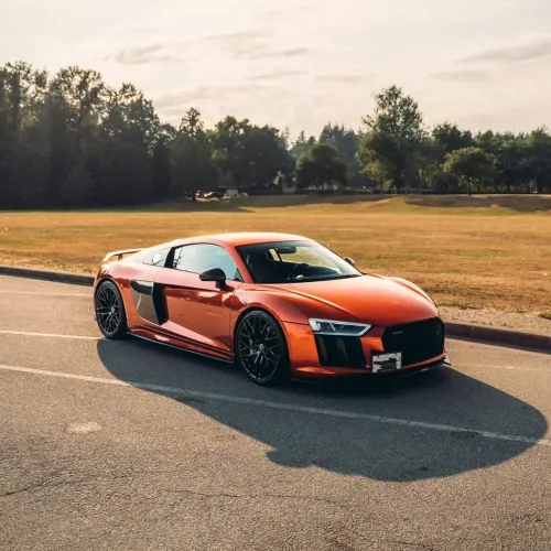 Transform Your Ride with Gloss Metallic Sakhir Orange Car Wrap