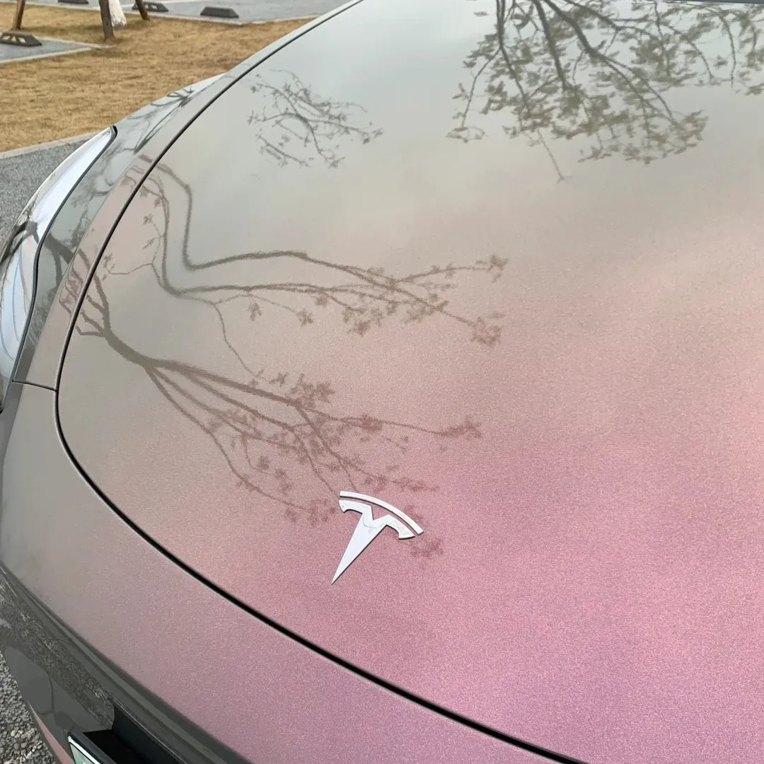 Glitter Metallic Star Ash Pink Car Vinyl Wrap