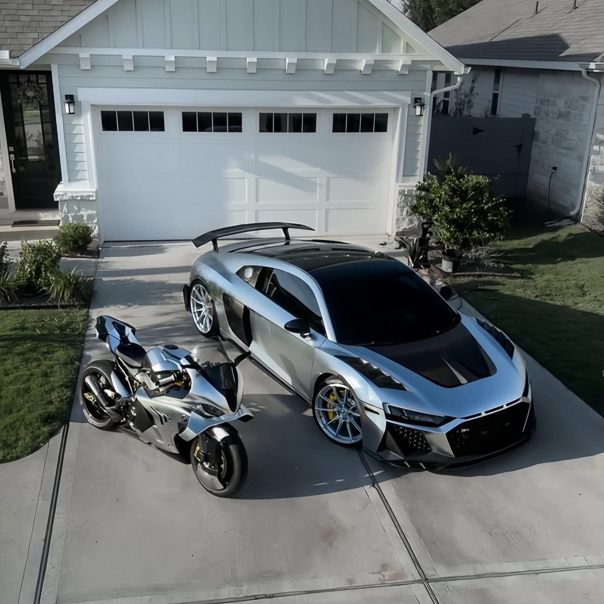 Matte Chrome Alexander Silver Car Vinyl Wrap