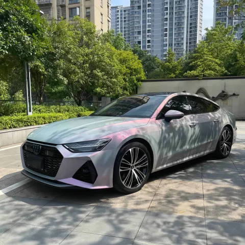 Ever Wondered How Your Car Could Shine? Try This Gloss Metallic Twin Candy Gray Red Car Vinyl Wrap