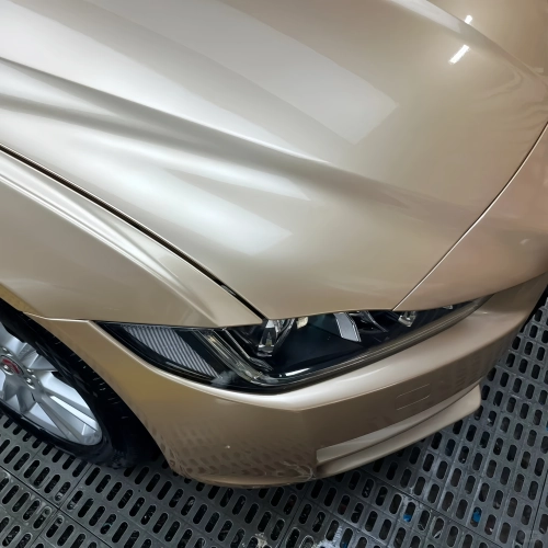 Transform Your Ride with Gloss Metal Champaign Dark Gold Car Vinyl Wrap