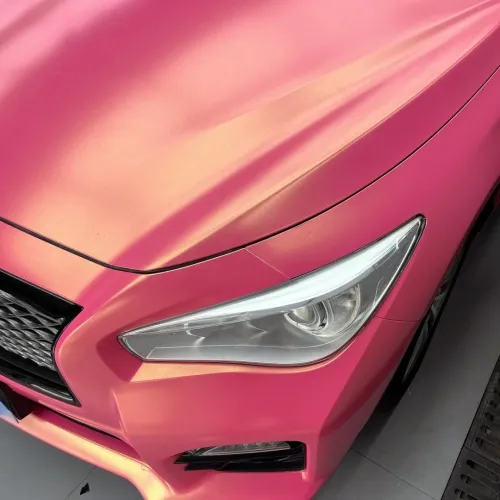 Matte Diamond Gold Pink Car Vinyl Wrap: Your Dream Car Awaits