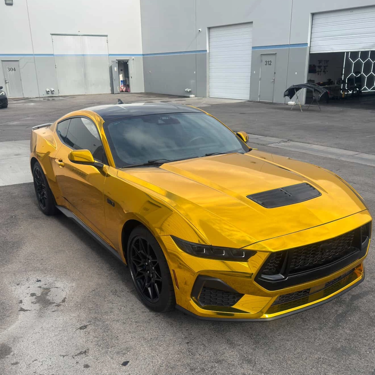 Chrome Mirror Gold Car Vinyl Wrap