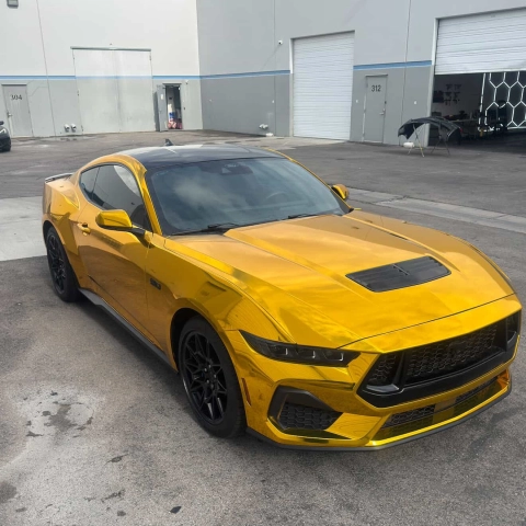 Never Blend In: Choose Chrome Mirror Gold Car Vinyl Wrap for Boldness