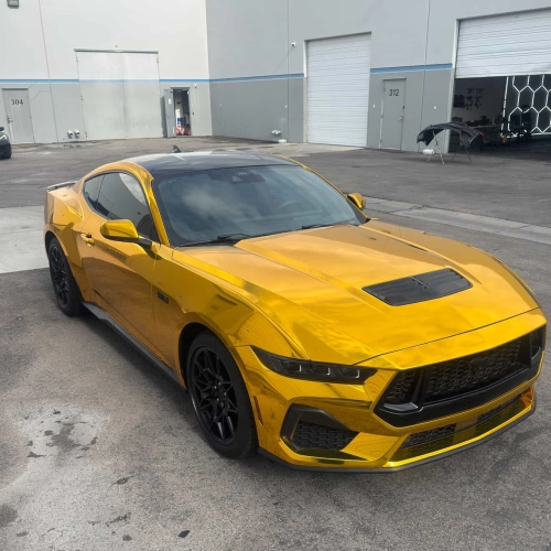 Never Blend In: Choose Chrome Mirror Gold Car Vinyl Wrap for Boldness