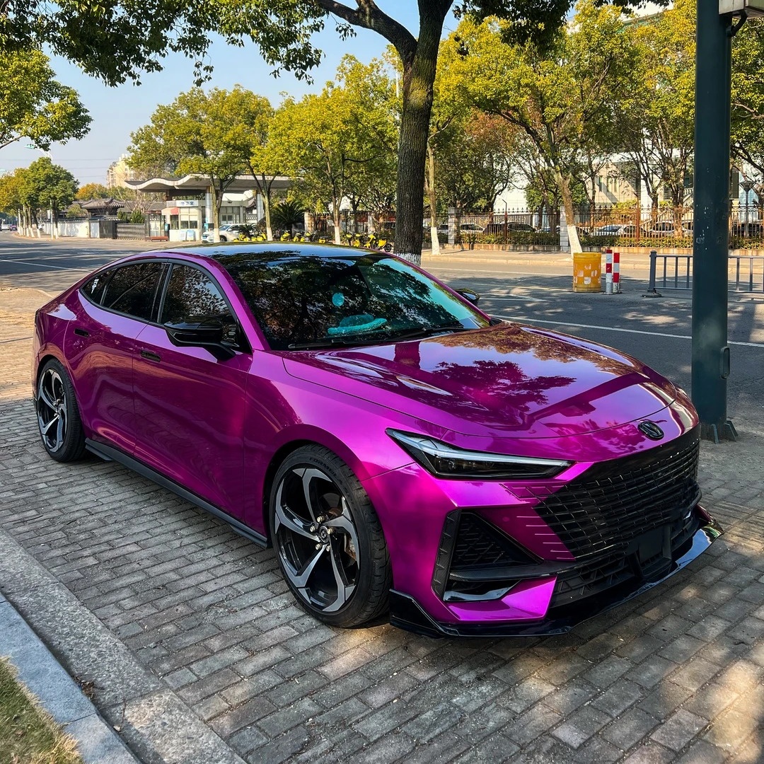 PET Berry Purple Car Vinyl Wrap