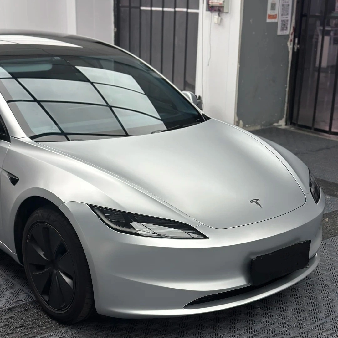 Matte Metallic Metal Silver Car Vinyl Wrap