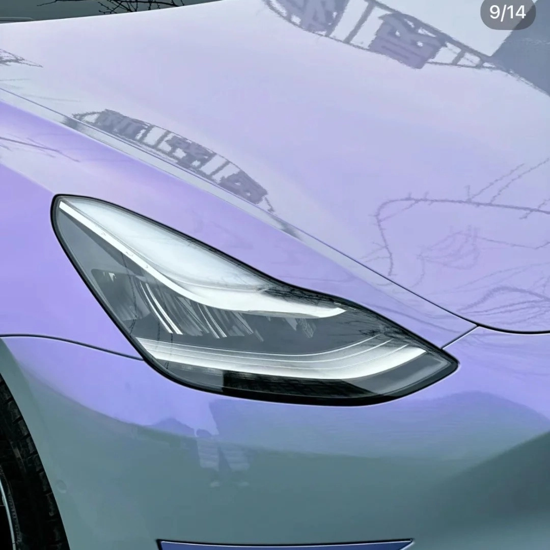 PET Candy Metallic Gray Purple Car Vinyl Wrap