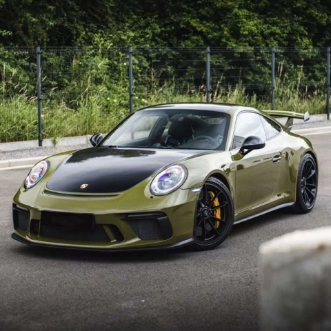 Unleash Your Style with Super Gloss Reseda Green Car Vinyl Wrap