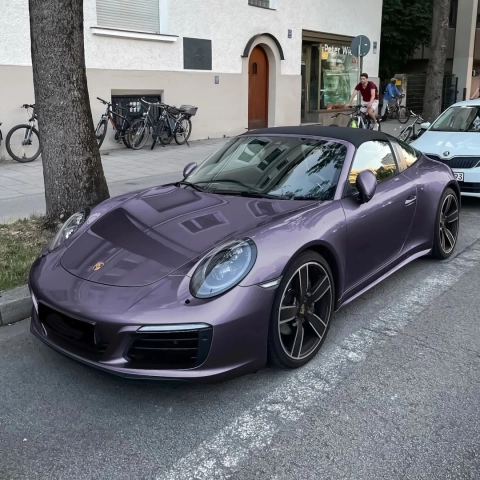 PET Rosemary Purple Car Vinyl Wrap